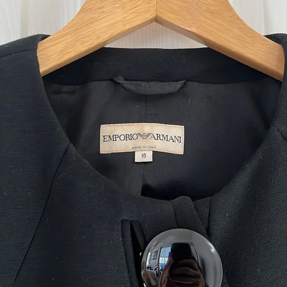 Emporio Armani made in Italy black blazer size 10